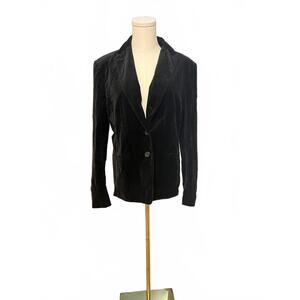 Stylish Ann Taylor Black Velvet Blazer